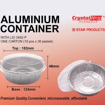 STAR PRODUCTS ALUMINIUM CONTAINER WITH LID 3482-P
