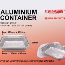 STAR PRODUCTS ALUMINIUM CONTAINER WITH LID 4369-P