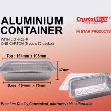 STAR PRODUCTS ALUMINIUM CONTAINER WITH LID 4423-P