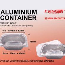 STAR PRODUCTS ALUMINIUM CONTAINER WITH LID 4436-P