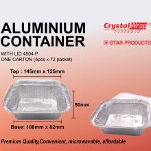 STAR PRODUCTS ALUMINIUM CONTAINER WITH LID 4504-P