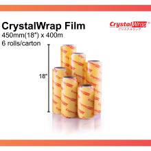 CrystalWrap® Food Wrap Film 450mm (18'') x 400m (6 Rolls)