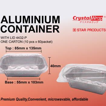 STAR PRODUCTS ALUMINIUM CONTAINER WITH LID 4432-P